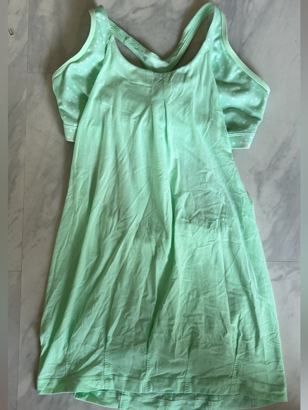 Lululemon Mint Green Racerback Tank with Built-in Shelf Bra